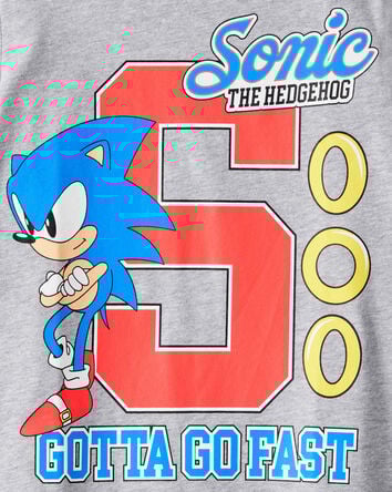 Boys Sonic The Hedgehog Short-Sleeve Graphic Tee - Grey, 