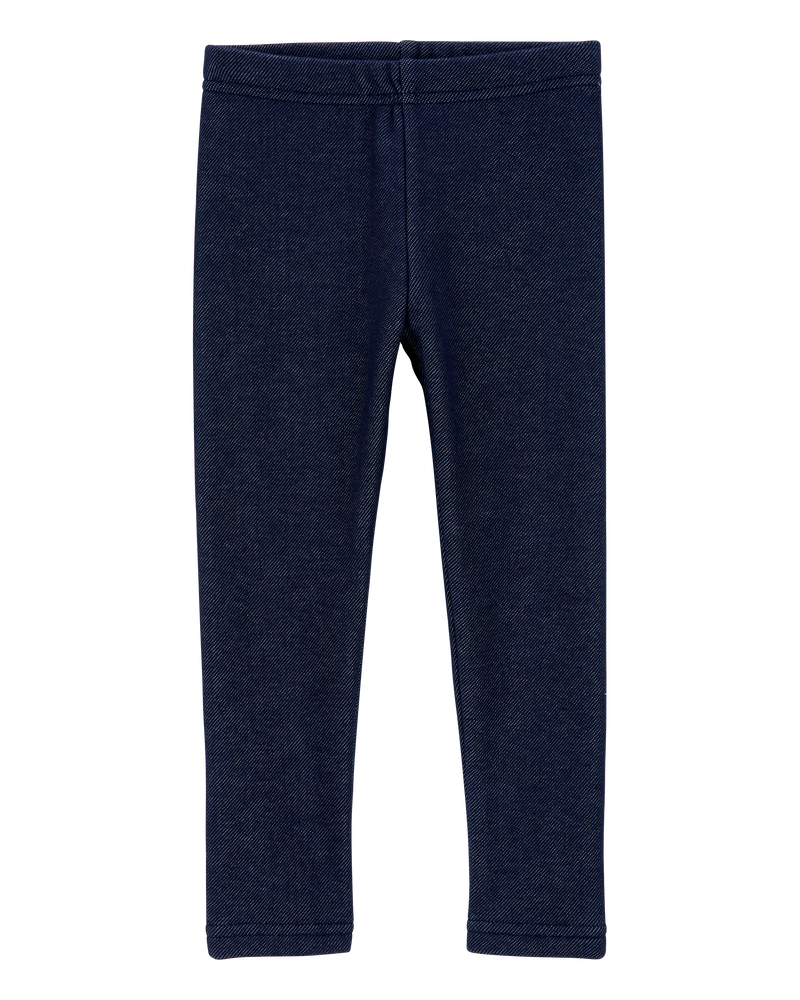 Toddler Faux Denim Cozy Fleece Leggings, image 3 of 7 slides