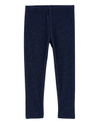 Toddler Faux Denim Cozy Fleece Leggings, image 3 of 7 slides