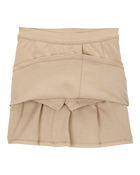 Kid 2-Pack Ponte Knit Uniform Skirts - Khaki, image 3 of 4 slides