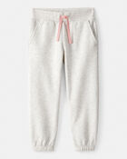 Toddler Girl Cotton Joggers - Grey, image 1 of 4 slides