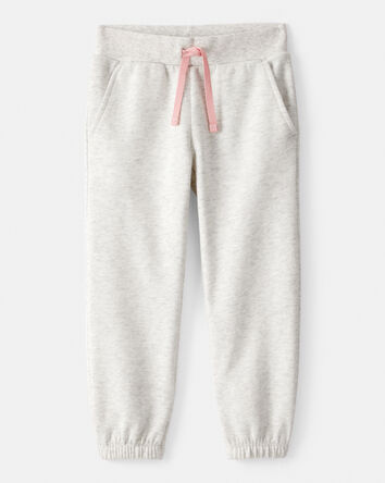 Toddler Girl Cotton Joggers - Grey, 