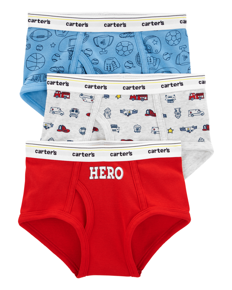3-Pack Hero Cotton Briefs Underwear, image 1 of 2 slides