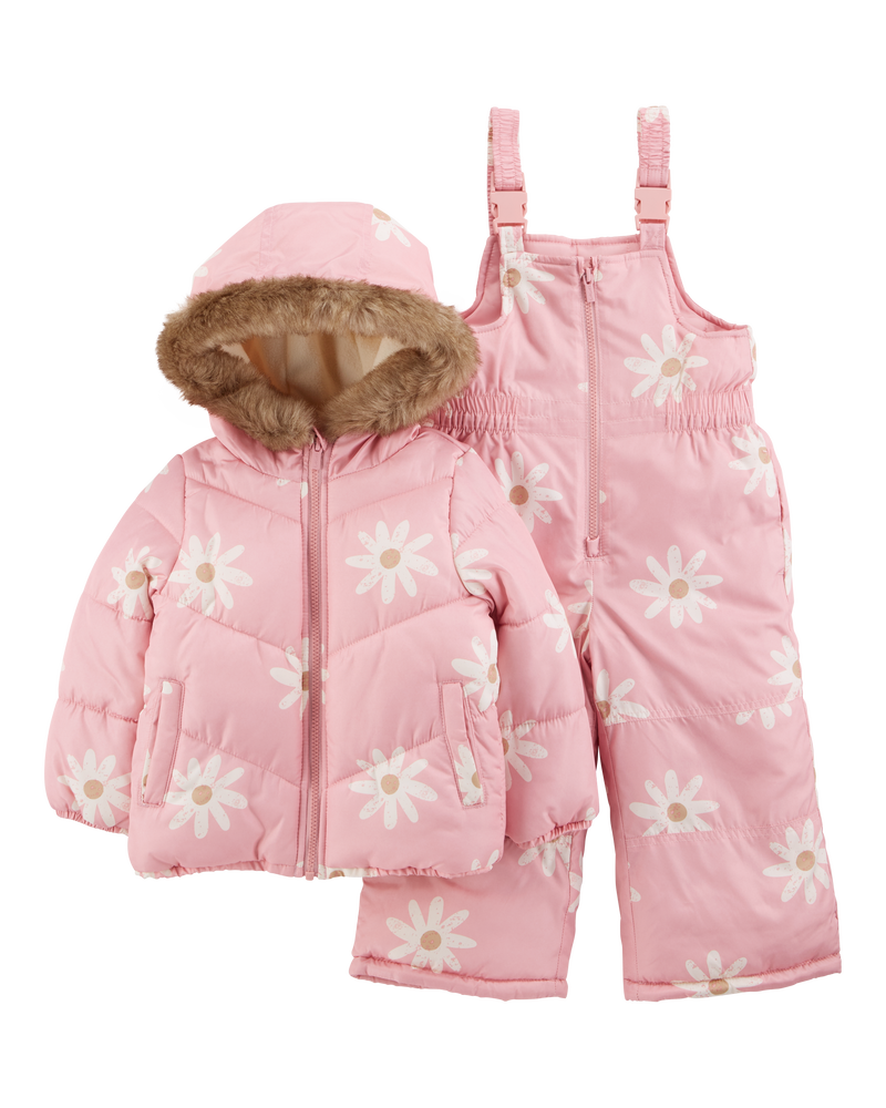 Toddler 2-Piece Daisy Snowsuit Set, image 1 of 5 slides