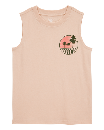 Kid Graphic Surf Tank - Brown, 
