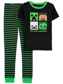 Black - Kid 2-Piece Minecraft 100% Snug Fit Cotton Pajamas