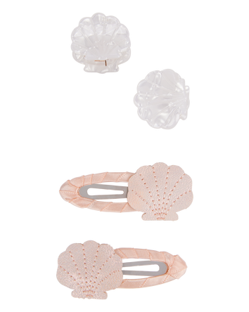 Toddler 4-Pack Seashell Hair Clips, 