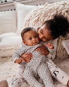 Baby Girl Floral 2-Way Zip Cotton Sleep & Play Pajamas, image 3 of 5 slides