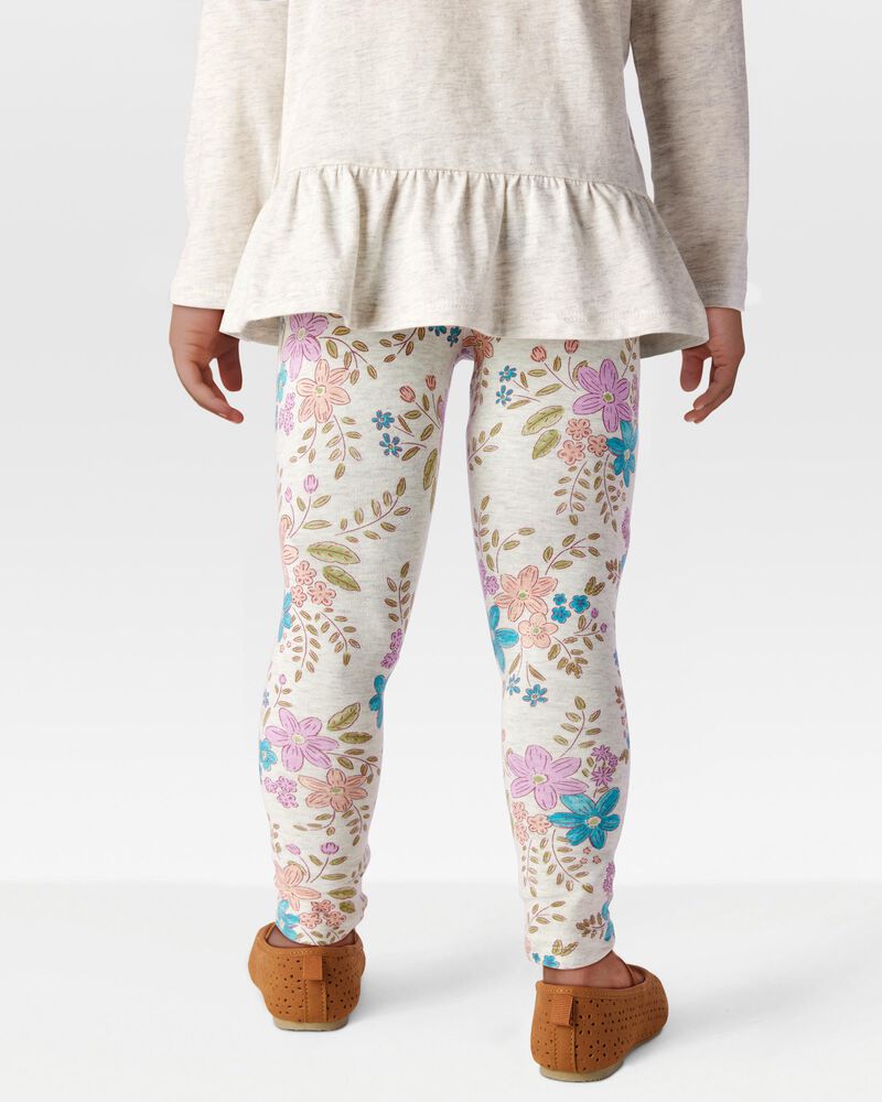 Toddler Girl Floral Stretch Leggings - Floral, image 3 of 7 slides