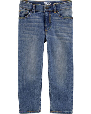 Baby Faded Wash Straight-Leg Jeans, 