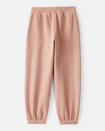 Girls Cotton Joggers - Brown, 