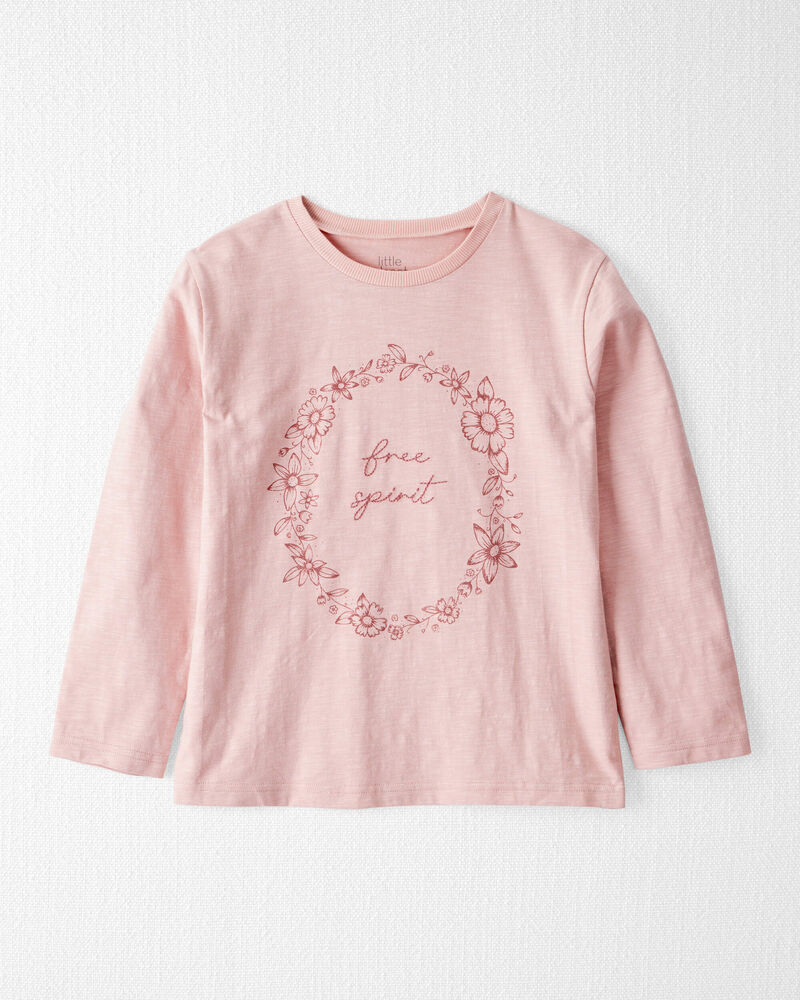Girls Organic Cotton Free Spirit Long-Sleeve Tee, image 1 of 5 slides