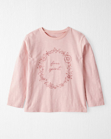 Girls Organic Cotton Free Spirit Long-Sleeve Tee, 