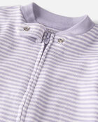 Baby  Organic Cotton Striped Sleep & Play Pajamas 
, image 2 of 5 slides