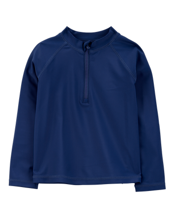 Toddler Boy Long Sleeve Half-Zip Rashguard - Navy, 