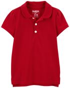 Toddler Red Piqué Polo Shirt, image 1 of 2 slides