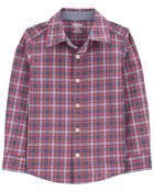 Toddler Plaid Button-Front Shirt, image 2 of 4 slides