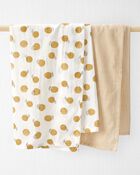 Baby 2-Pack Cotton Muslin Swaddle Blankets, image 2 of 3 slides