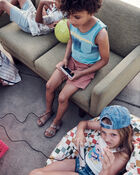 Kid Iconic Denim Short - Blue Ozone Wash, image 4 of 5 slides