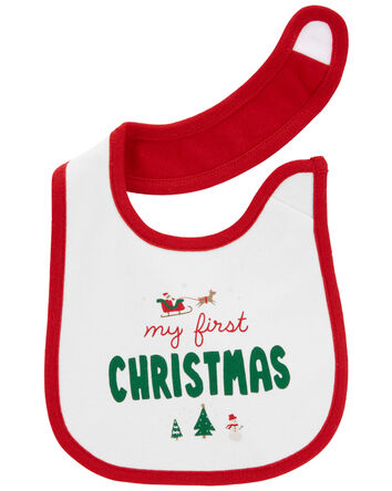 Baby My First Christmas Teething Bib, 