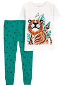 Green - Toddler 2-Piece Tiger 100% Snug Fit Cotton Pajamas