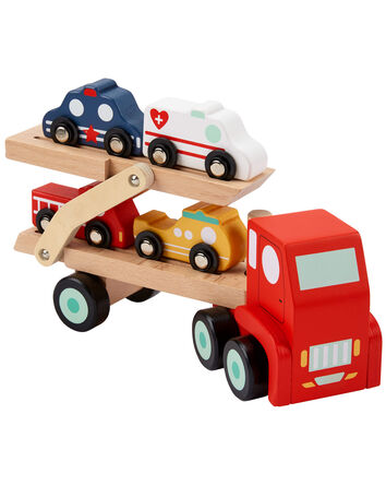 Toddler Wooden Rescue Car Carrier, 
