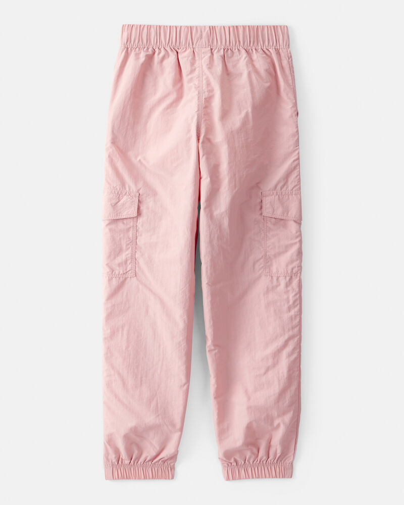 Girls Woven Cargo Joggers - Pink, image 2 of 5 slides