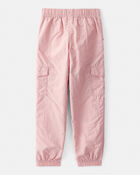 Girls Woven Cargo Joggers - Pink, image 2 of 5 slides
