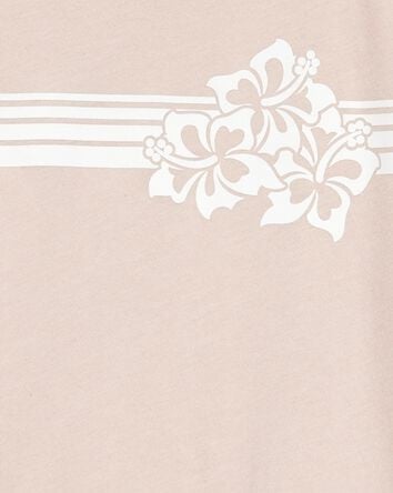 Kid Floral Short-Sleeve Graphic Tee - Khaki, 