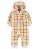 Baby Plaid Sherpa Jumpsuit, image 1 of 3 slides