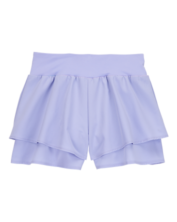 Kid Flowy Layered Flip Short - Purple, 