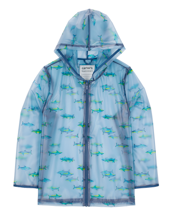 Shark Translucent Rain Jacket - Blue, 