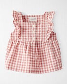 Baby Gingham Top Made With Organic Cotton, image 2 of 5 slides