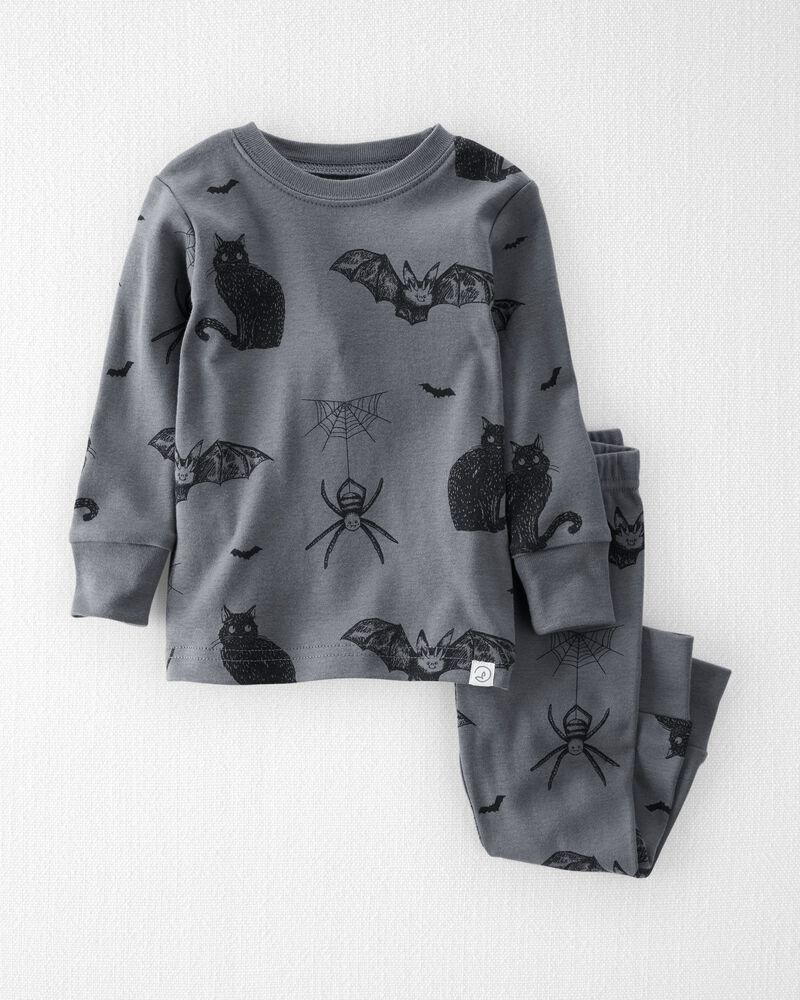 Baby Organic Cotton Pajamas in Spooky Creatures Print, image 1 of 5 slides