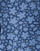 Kid Floral Pleated Pull-On Skort - Navy, image 3 of 4 slides