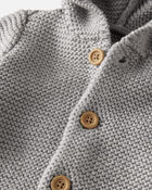 Baby Organic Cotton Signature Stitch Cardigan, image 3 of 6 slides