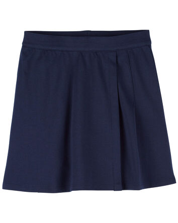 Kid Ponte Knit Uniform Skort, 