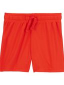 Red - Toddler Athletic Mesh Shorts