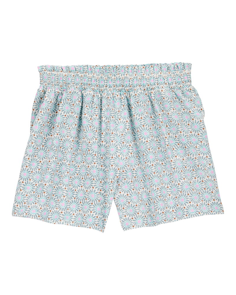 Kid Geo Print Flowy Pull-On Shorts, image 2 of 4 slides