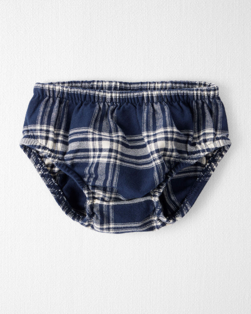 Baby Girl Organic Cotton Flannel Dress , image 3 of 7 slides