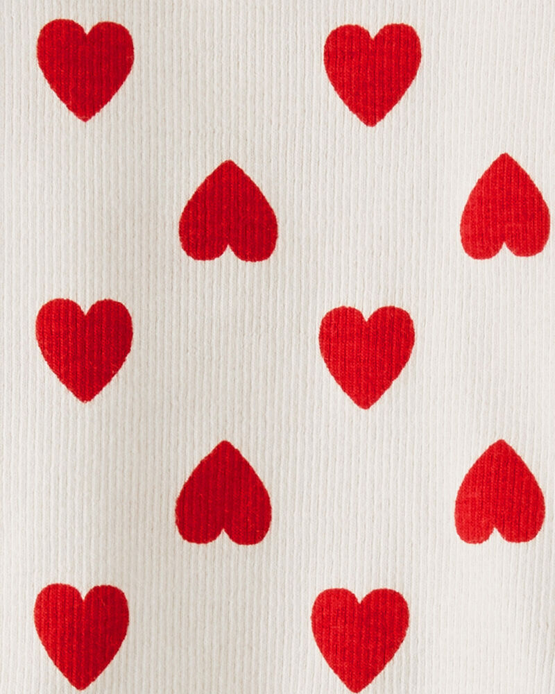 Baby Organic Cotton Pajamas Set in Hearts, image 3 of 5 slides