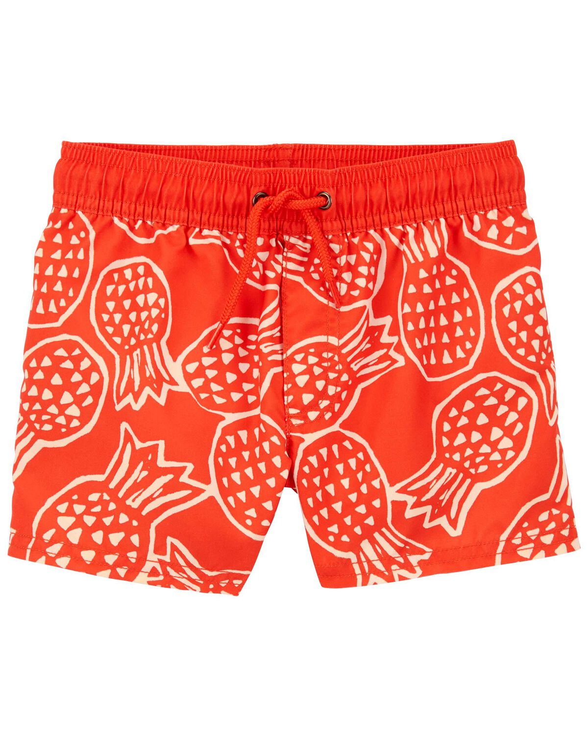 Orange Toddler Pineapple Swim Trunks