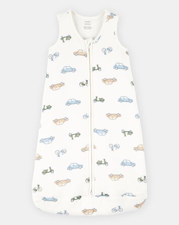 Baby Boy 2-Way Zip Cars PurelySoft Wearable Blanket - Ivory, 