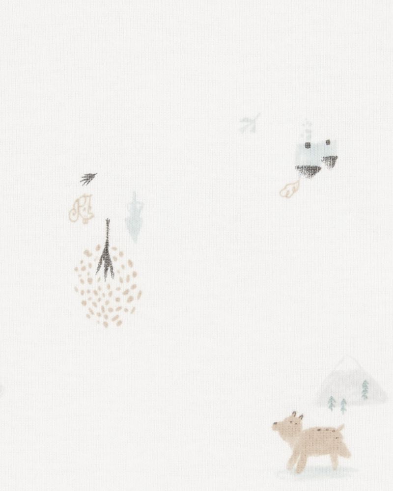Baby 2-Piece Woodland Creatures Bodysuit & Velboa Jumper Set, image 4 of 5 slides