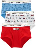 Blue/Red - 3-Pack Hero Cotton Briefs Underwear