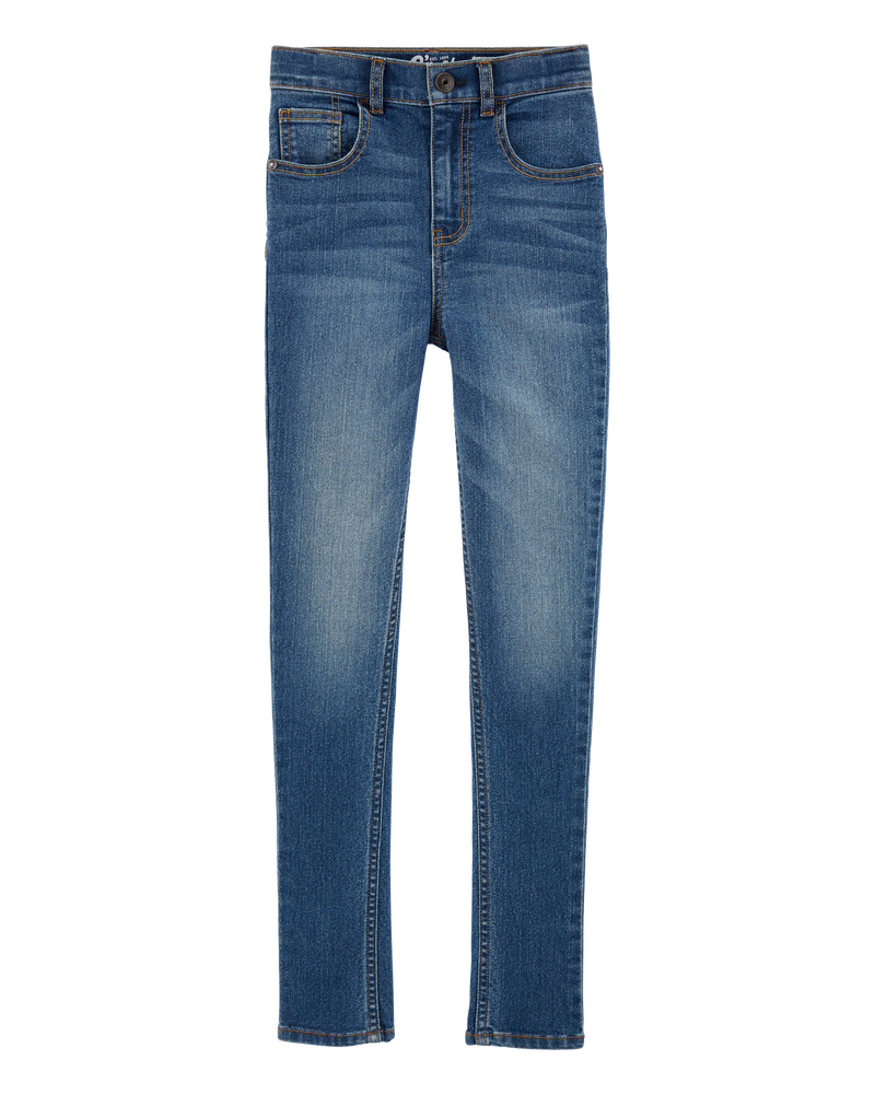 Kid Medium Blue Wash Skinny-Leg Jeans, image 1 of 5 slides