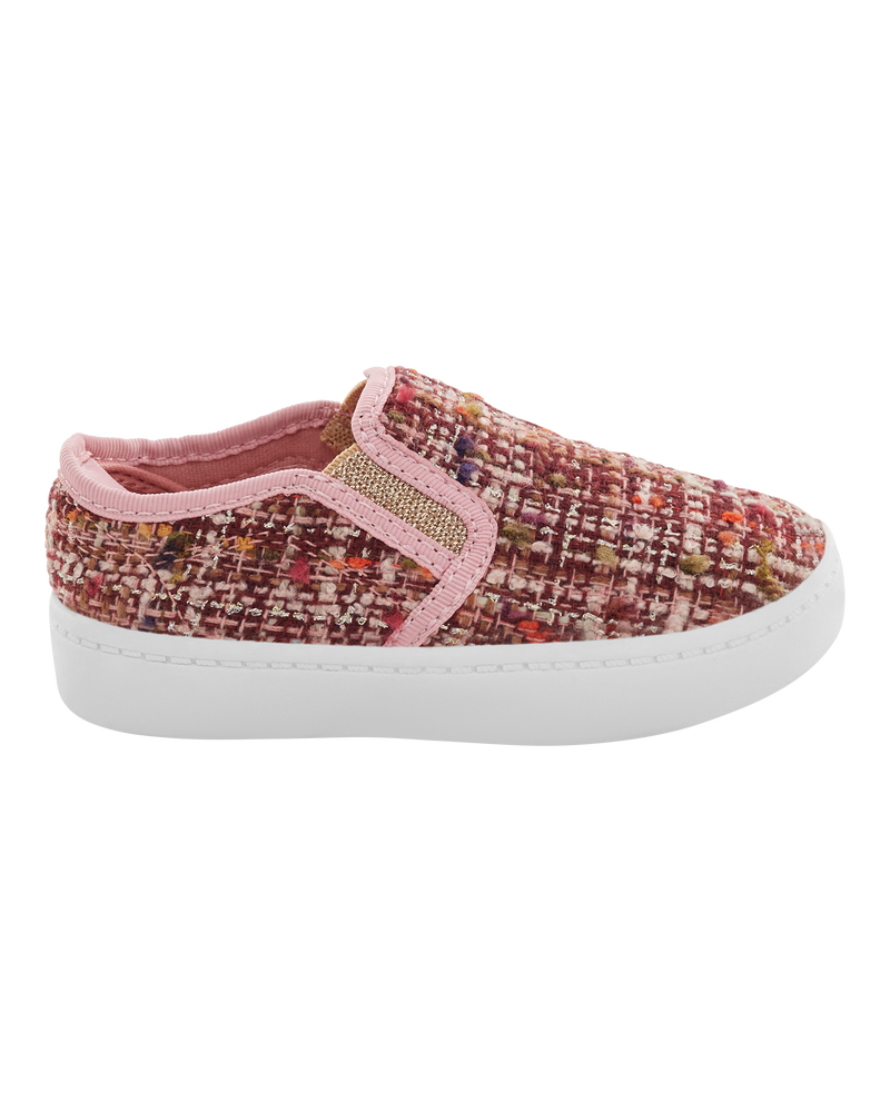 Toddler Tweed Slip-On Casual Shoes, image 2 of 7 slides