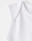Baby 5-Pack Sleeveless Bodysuits - White, image 3 of 5 slides