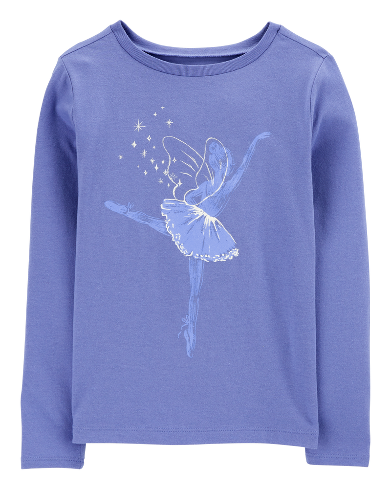 Kid Ballerina Long-Sleeve Graphic Tee, image 1 of 3 slides