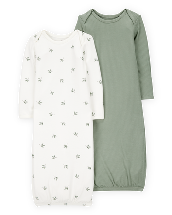 Baby 2-Pack PurelySoft Sleeper Gowns - Green, 